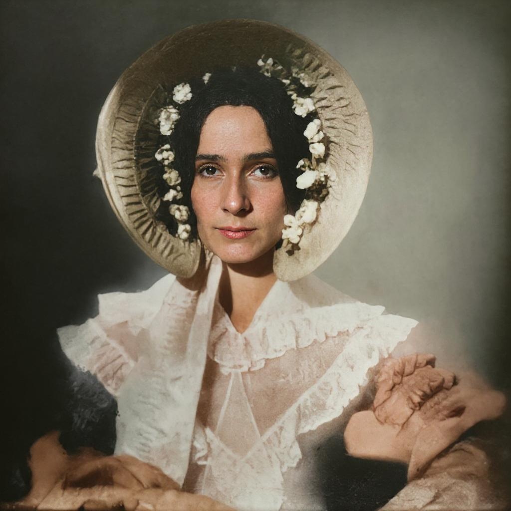 Restored woman portrait